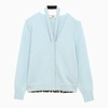 Fendi Asymmetric Wool And Silk Cardigan In Blue