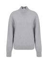 Fendi Mirror Turtleneck Sweater In Grey Melange