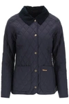 Barbour Quilted Jacket Front Pockets In Blue