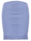 Herve Leger Hervé Léger Mix Zipped Knitted Skirt In Blue