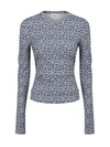 Isabel Marant Étoile Leonio Printed Stretch Viscose Top In Blue/ecru