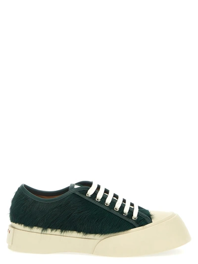 Marni Sneakers In Green Leather