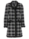 Thom Browne Chesterfield Tweed Midi Dress In Black