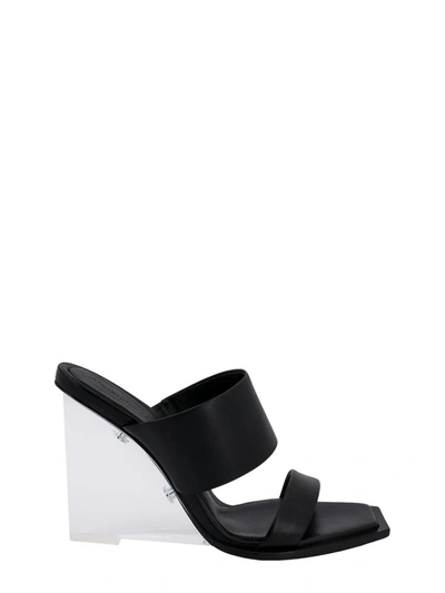 Alexander Mcqueen Shard 115mm Wedge Sandals In Black