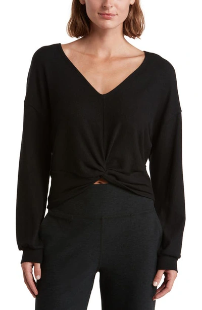 Beyond Yoga Wrapped Up Pullover In Black