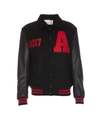 Alyx Logo Print Varsity-style Jacket In Black In Black