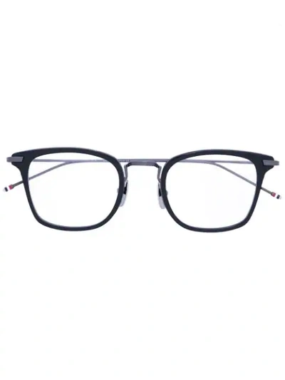 Thom Browne Wayfarer Square-frame Glasses In Black/iron