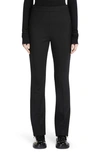 Sportmax Flared Virgin Wool Tailored Trousers In Black