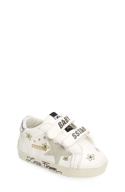 Golden Goose Baby School Motif-prints Leather Trainers 4 Months-2years In White/comb