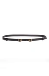 BURBERRY DOUBLE BUCKLE LEATHER BELT