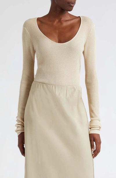 By Malene Birger Rinah Rib-knit Sweater In Wood