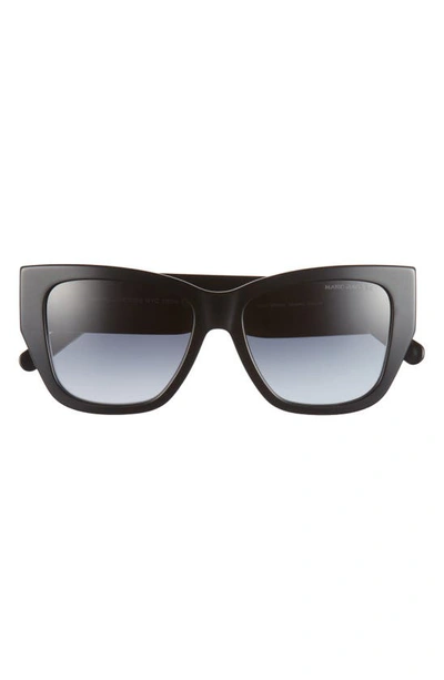 Marc Jacobs Women's Marc 695/s 55mm Cat-eye Sunglasses In Black Grey/ Grey Shaded