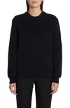 Golden Goose Distressed Cotton Blend Sweater In Dark Blue