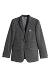 Tallia Kids' Plaid Sport Coat In Medium Grey