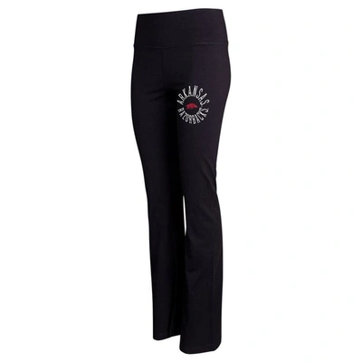 Concepts Sport Black Arkansas Razorbacks Enclave Tri-blend Flared Leggings