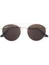 Ray Ban Round Sunglasses In Metallic