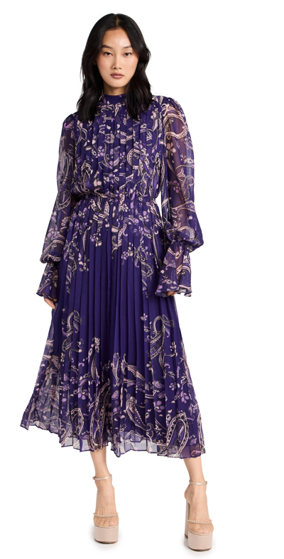Hemant & Nandita Viha Long Dress In Purple