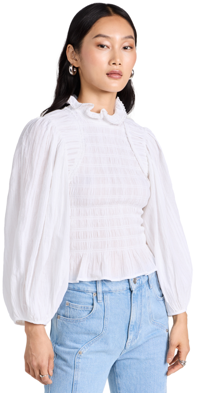 Isabel Marant Étoile Idris Cotton Top In White