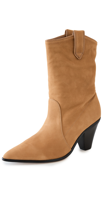 Schutz Mackie Boots In Nude Caramel