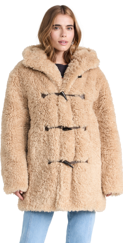 Isabel Marant Étoile Florene Fuzzy Oversized Coat In Brown