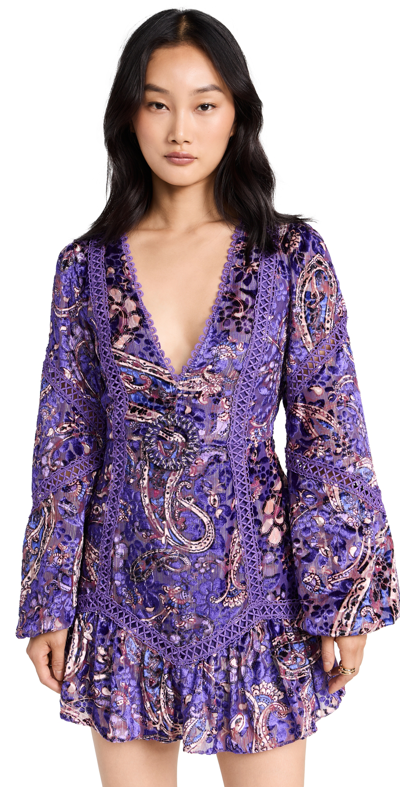 Hemant & Nandita Viha Short Dress In Purple
