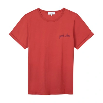 Maison Labiche Good Vibes Poitou T-shirt In Red_velvet