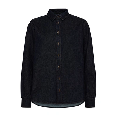 Totême Signature Denim Shirt In Raw_blue