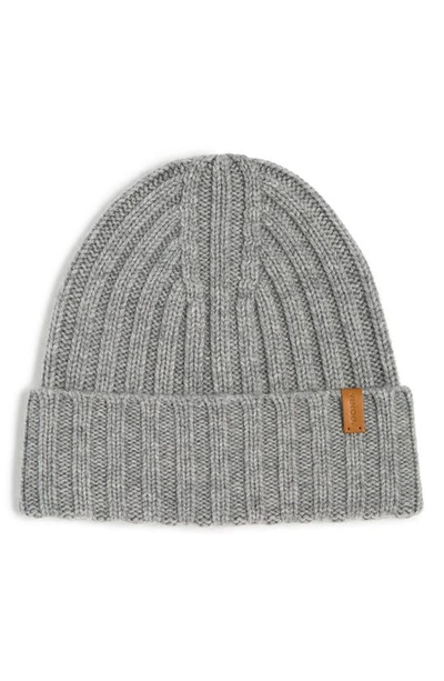 Vince Chunkky Rib Wool & Cashmere Beanie In Grey