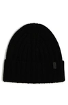 Vince Boiled Cashmere Chunky Knit Beanie In Black