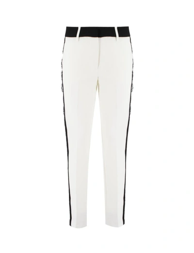 Ermanno Scervino White Tailored Cut Trousers With High Waist And Straight Legs