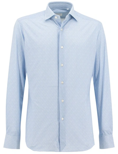 XACUS BLUE MELANGE LONG-SLEEVED SHIRT