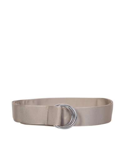 Dell'oglio Cotton-blend Beige Belt In Grey