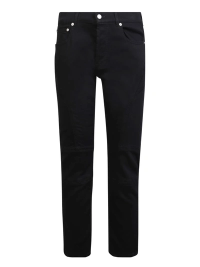 ALEXANDER MCQUEEN BLACK SKINNY-CUT JEANS