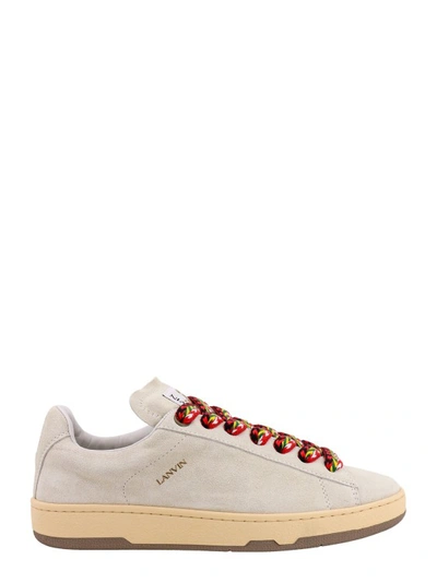 Lanvin Beige Suede Sneakers In Neutrals