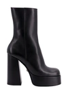 VERSACE LEATHER ANKLE BOOTS WITH PLATEAU