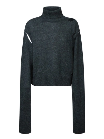 Mm6 Maison Margiela Cut-out Pullover In Black