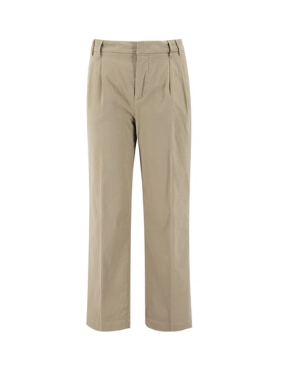 Aspesi Colonial Cotton/elastane Blend Trousers In Neutrals