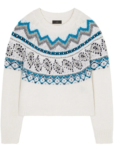 Alanui Antarctic Circle Roll-neck Jumper In White