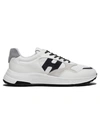 HOGAN WHITE LEATHER WITH SUEDE INSERTS SNEAKERS