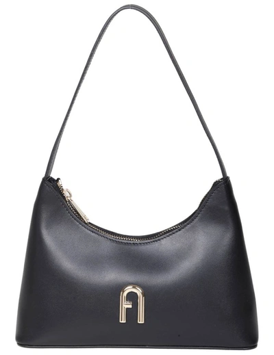 Furla Black Mini Diamond Leather Bag In Ax0733o6000