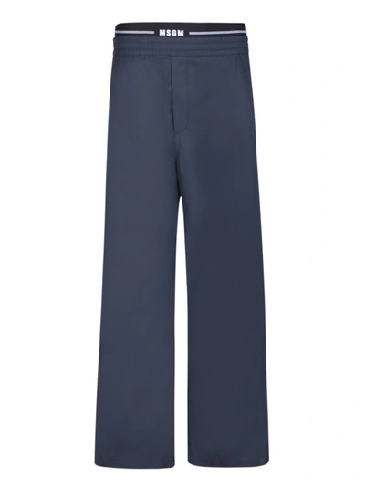 Msgm Blue Straight-leg