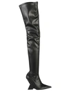 Attico 105mm Cheope Faux Leather Thigh Boots In Black