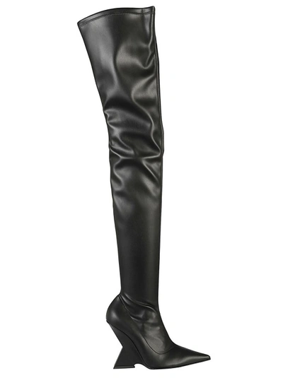 ATTICO CHEOPE 110MM LEATHER ABOVE-KNEE BOOTS
