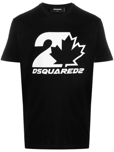 Dsquared2 Logo-print Cotton T-shirt In Black