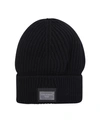 DOLCE & GABBANA ESSENTIALS WOOL-BLEND LOGO PLAQUE BEANIE