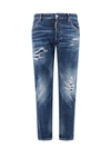 DSQUARED2 STRETCH COTTON JEANS WITH RIPPED EFFECT