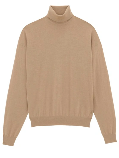 Saint Laurent Sweater In Brown