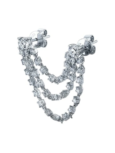 Anita Ko Bianca Double Loop Single Diamond Earring In Not Applicable