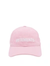 VETEMENTS PINK COTTON HAT