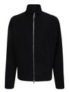 Alexander Mcqueen High Necked Ziped Jacket In Black